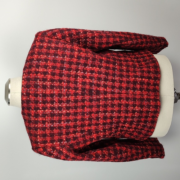 Wool Blend Tweed 2 Piece Suit Blazer Skirt Set Y2K Lined Size 12 Jones NY - Picture 5 of 15